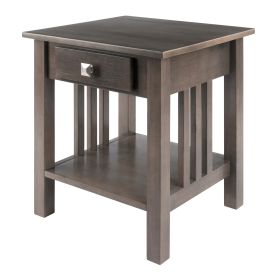 Stafford Accent Table; Oyster Gray