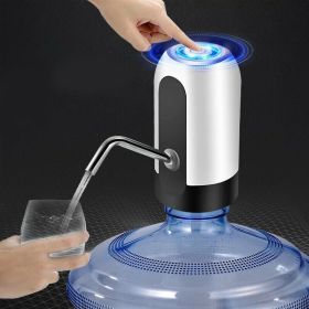 USB Electric Automatic Universal Water Bottle Dispenser Switch Pump 2/3/4/5 Gal (Color: White)